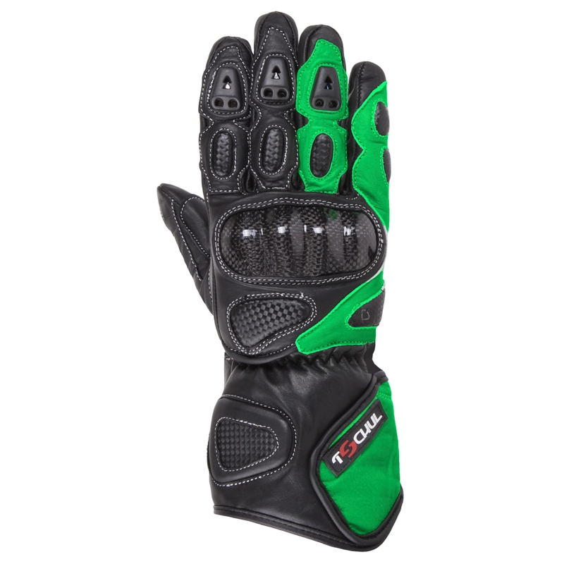 Motorradhandschuhe Tschul 212 schwarz-grün Ausverkauf
