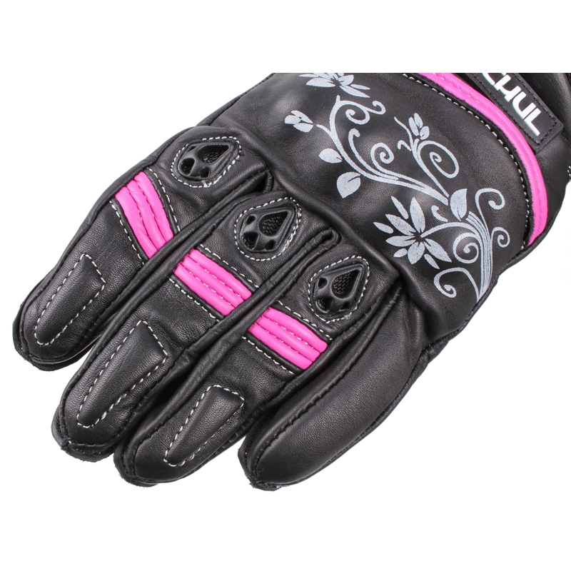 Damen Motorradhandschuhe Tschul 301 Schwarz und Rosa Ausverkauf