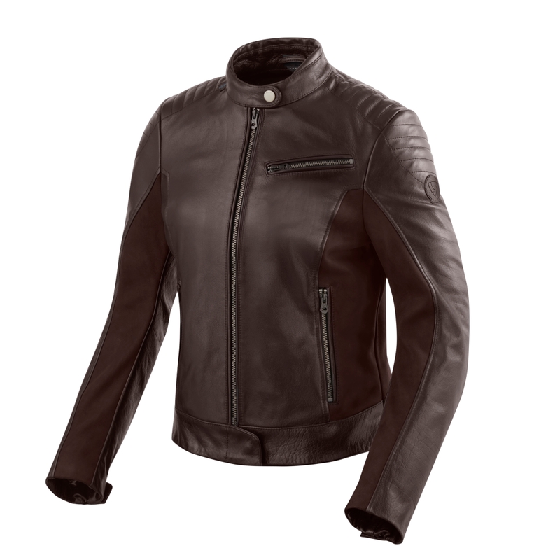 Revit Clare Damen-Motojacke dunkelbraun