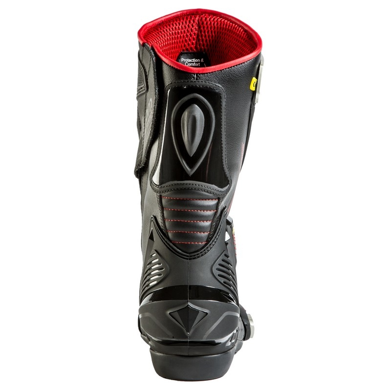 Rebelhorn Piston II CE schwarz-fluo rot Motorradstiefel Ausverkauf