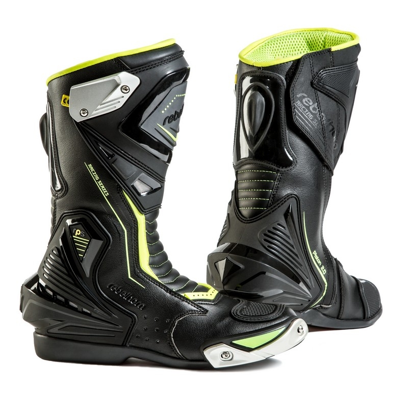Rebelhorn Piston II CE schwarz-fluo gelb Motorradstiefel Ausverkauf