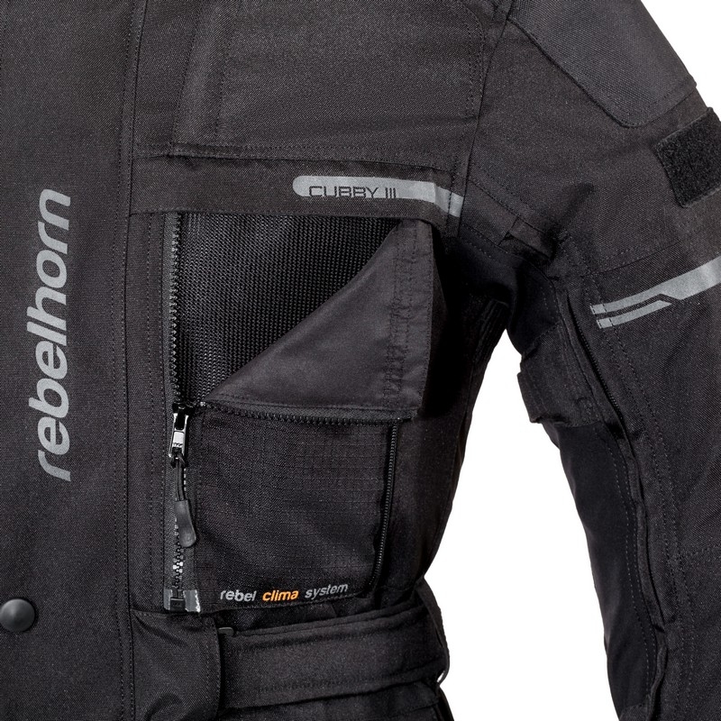 Rebelhorn Cubby III Motorradjacke schwarz