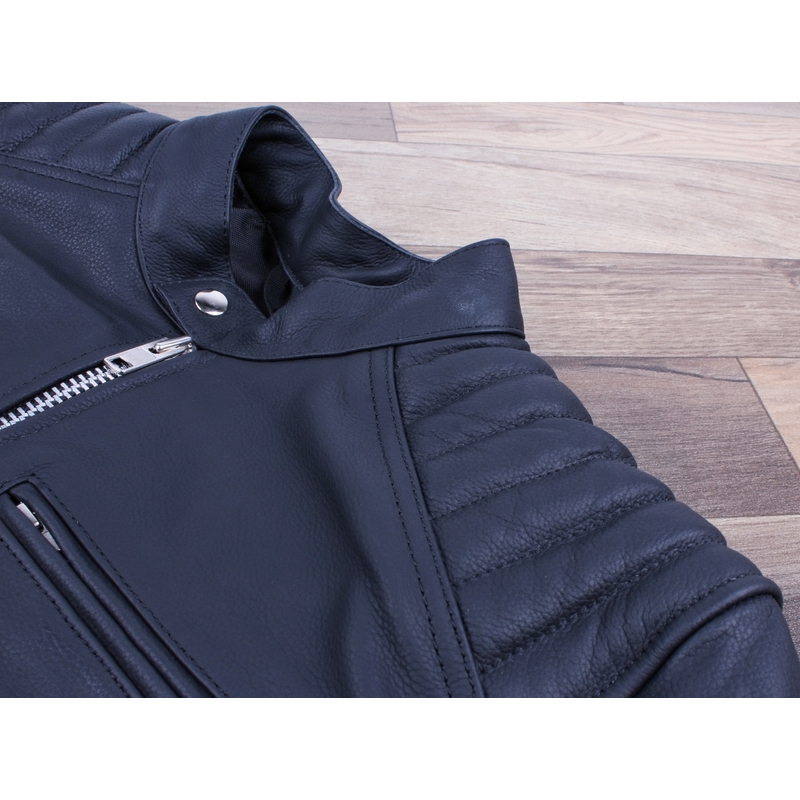 Street Racer Block schwarz-weiße Motorradjacke
