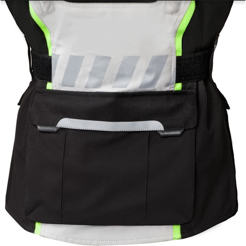 Women's moto jacket Rebelhorn Hiker II schwarz-grau-fluo gelb Ausverkauf