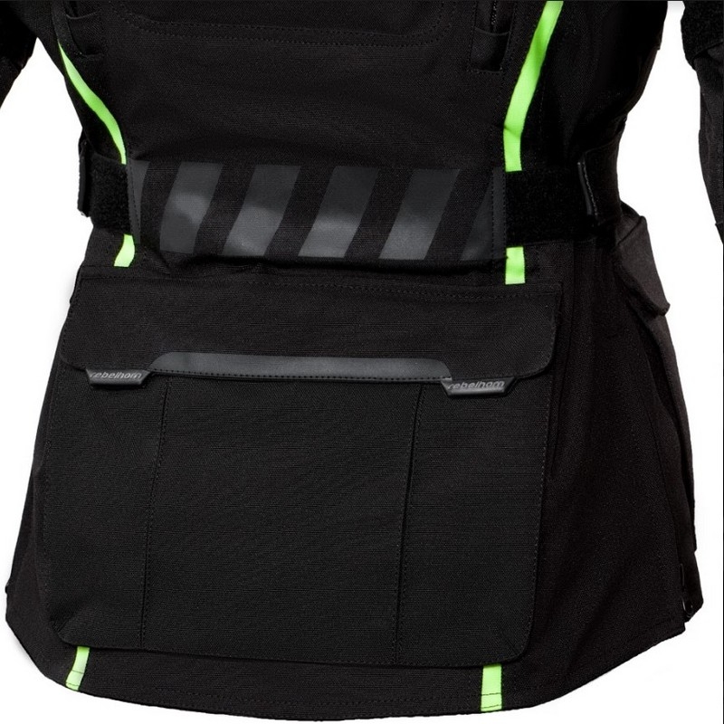 Women's moto jacket Rebelhorn Hiker II schwarz-fluo gelb Ausverkauf