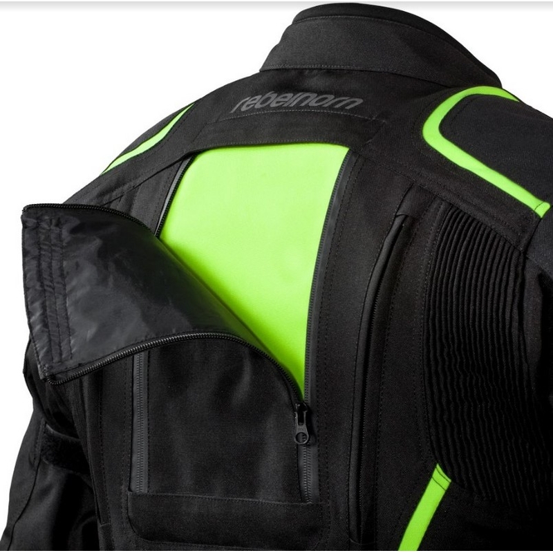 Women's moto jacket Rebelhorn Hiker II schwarz-fluo gelb Ausverkauf