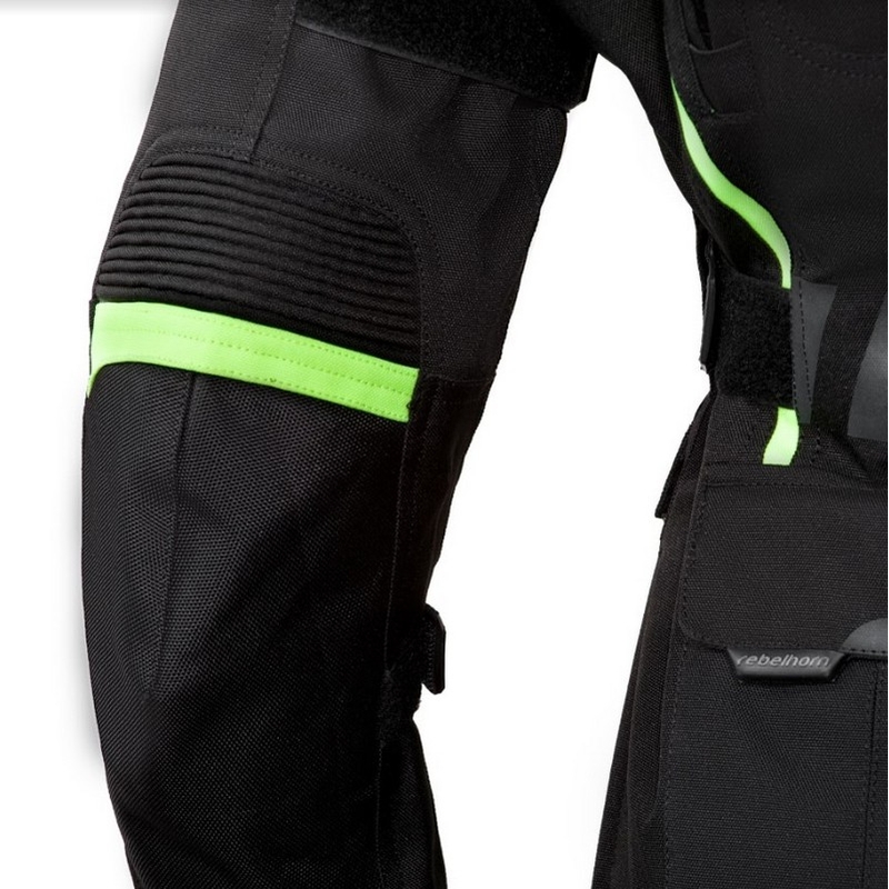 Women's moto jacket Rebelhorn Hiker II schwarz-fluo gelb Ausverkauf