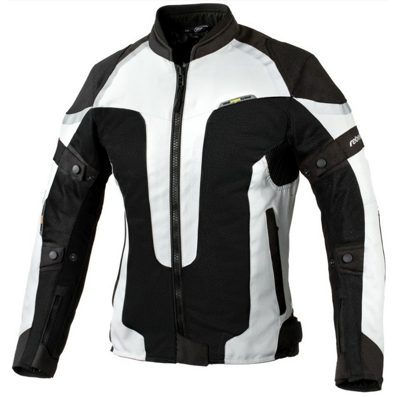 Frauen-Moto-Jacke Rebelhorn Hiflow III silber-schwarz Ausverkauf