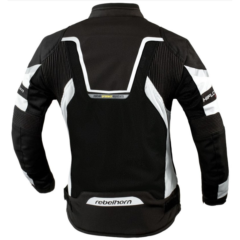 Frauen-Moto-Jacke Rebelhorn Hiflow III silber-schwarz Ausverkauf