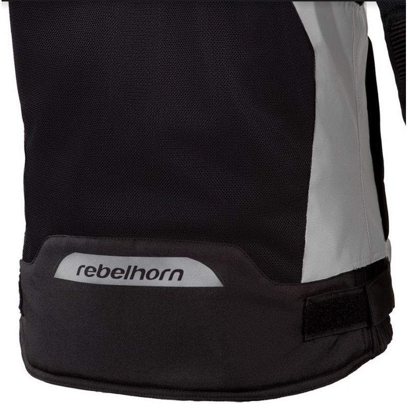 Frauen-Moto-Jacke Rebelhorn Hiflow III silber-schwarz Ausverkauf