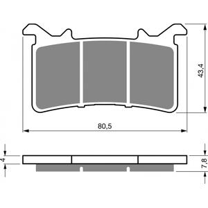 Bremsbeläge GOLDFREN 415 S33 STREET FRONT