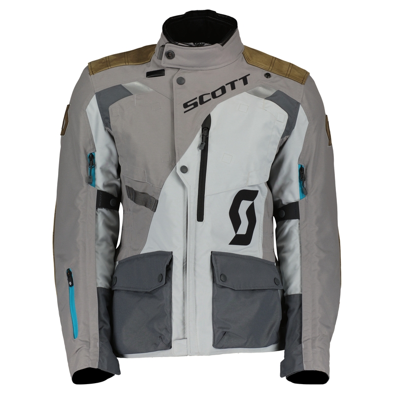 Damen Motorradjacke SCOTT W'S DUALRAID DRYO IRON grau-braun Ausverkauf