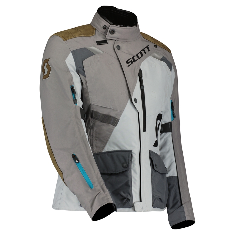 Damen Motorradjacke SCOTT W'S DUALRAID DRYO IRON grau-braun Ausverkauf