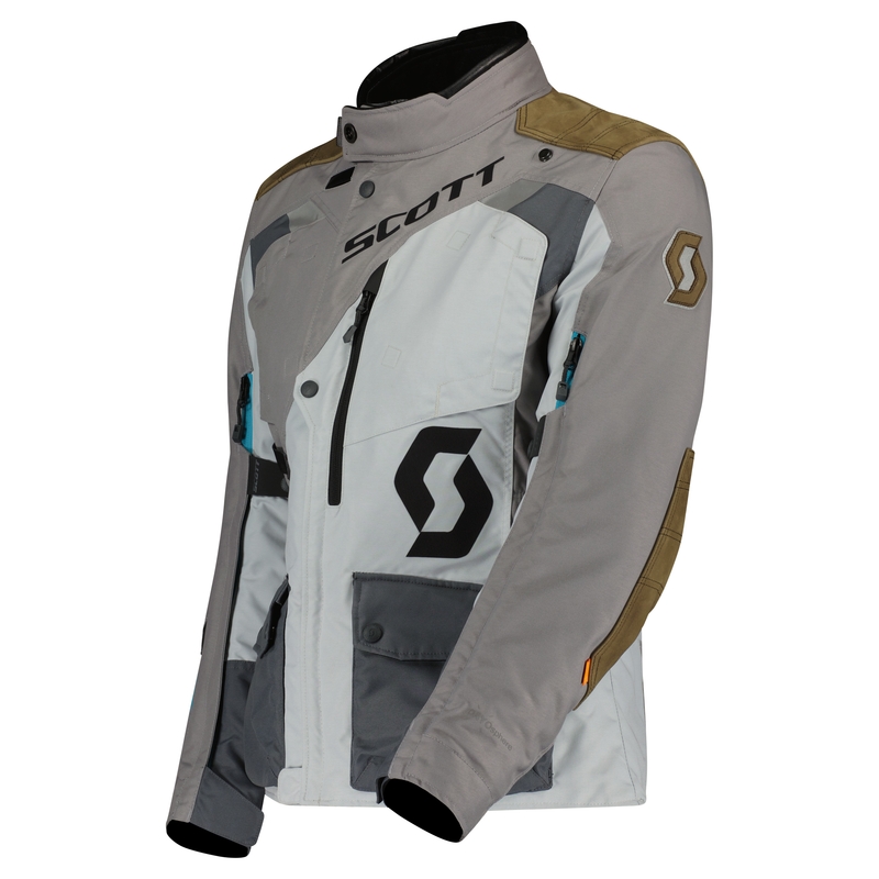Damen Motorradjacke SCOTT W'S DUALRAID DRYO IRON grau-braun Ausverkauf