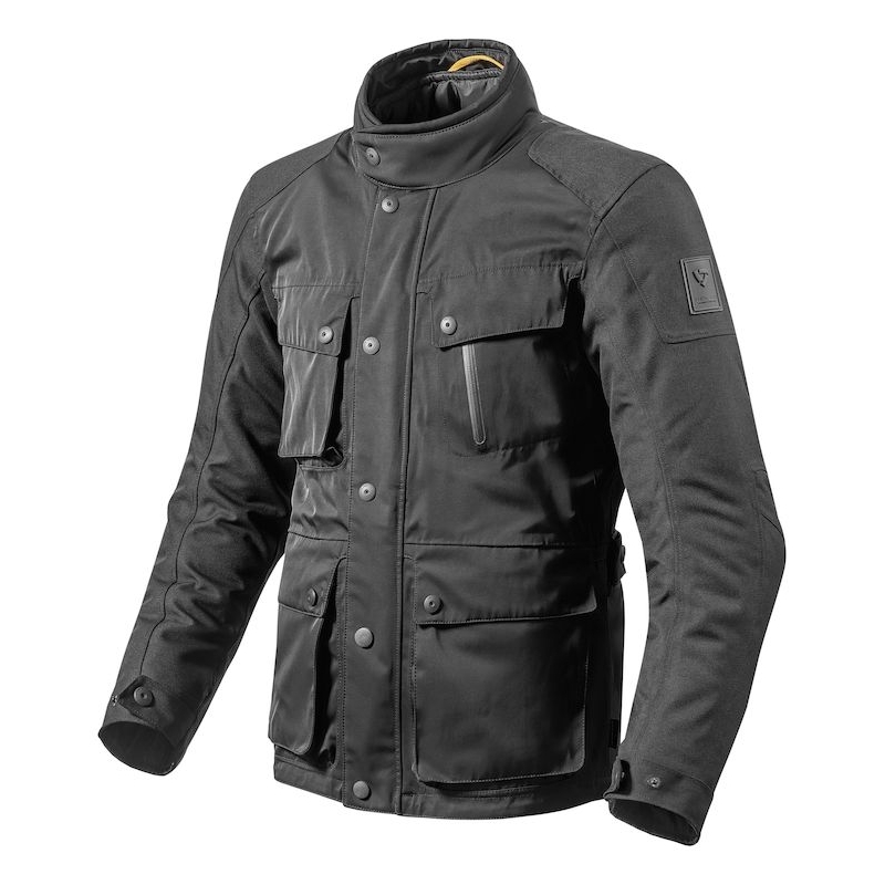 Revit Field Schwarze Motorradjacke