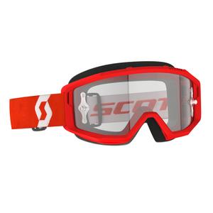 Motocross-Schutzbrille SCOTT PRIMAL CLEAR rot und weiß