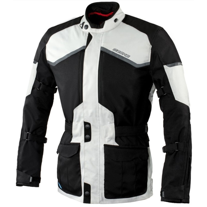Ozone Explorer II Motorradjacke grau-schwarz