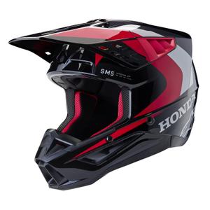 Alpinestars S-M5 Honda Motocross-Helm 2024 schwarz-rot-grau