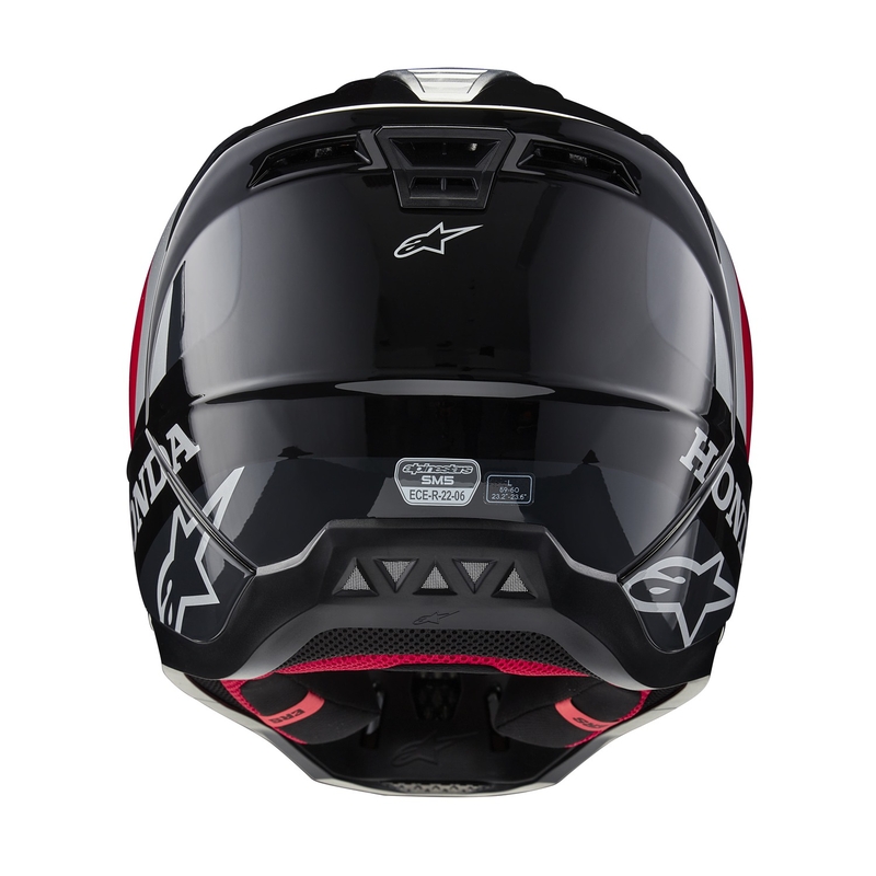 Alpinestars S-M5 Honda Motocross Helm Kollektion schwarz-rot-grau