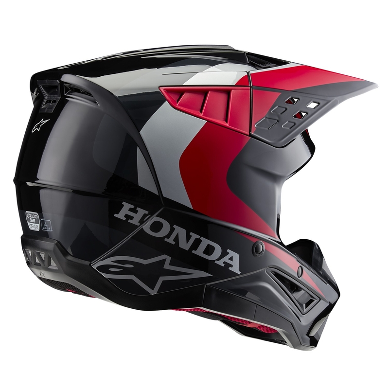 Alpinestars S-M5 Honda Motocross Helm Kollektion schwarz-rot-grau