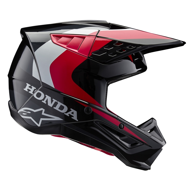 Alpinestars S-M5 Honda Motocross Helm Kollektion schwarz-rot-grau