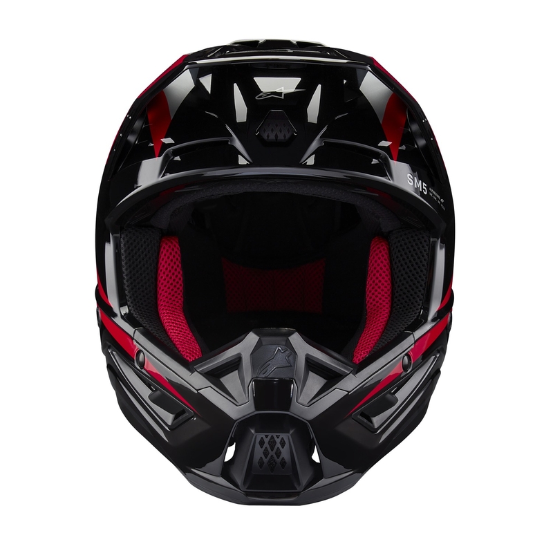 Alpinestars S-M5 Honda Motocross Helm Kollektion schwarz-rot-grau