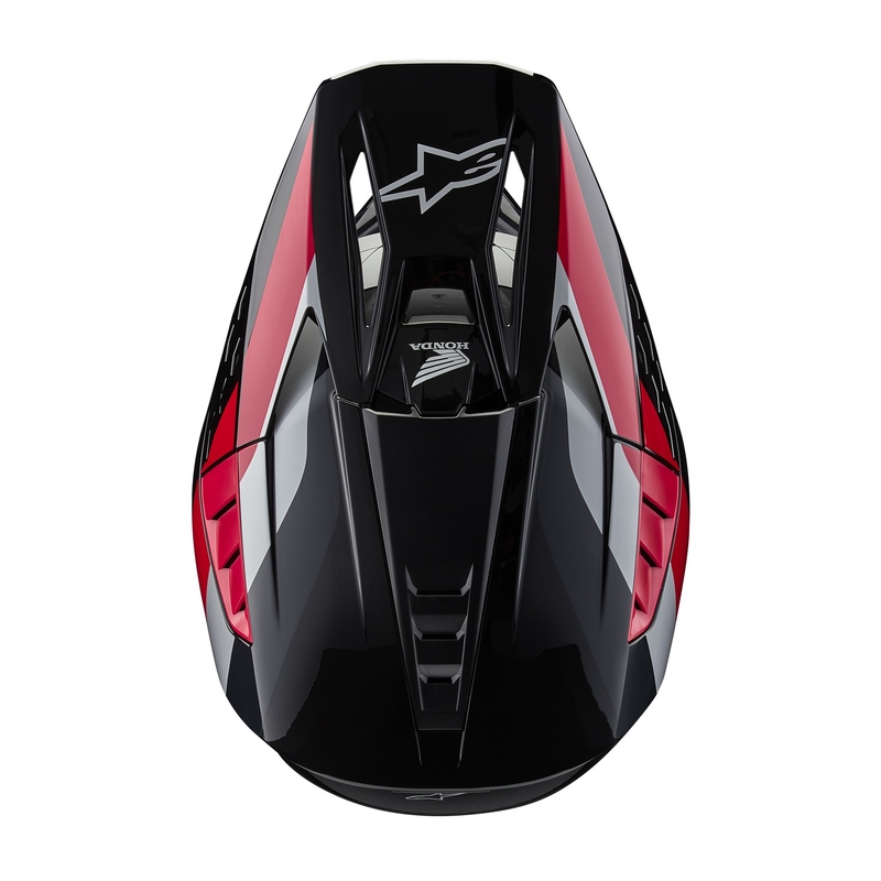 Alpinestars S-M5 Honda Motocross Helm Kollektion schwarz-rot-grau