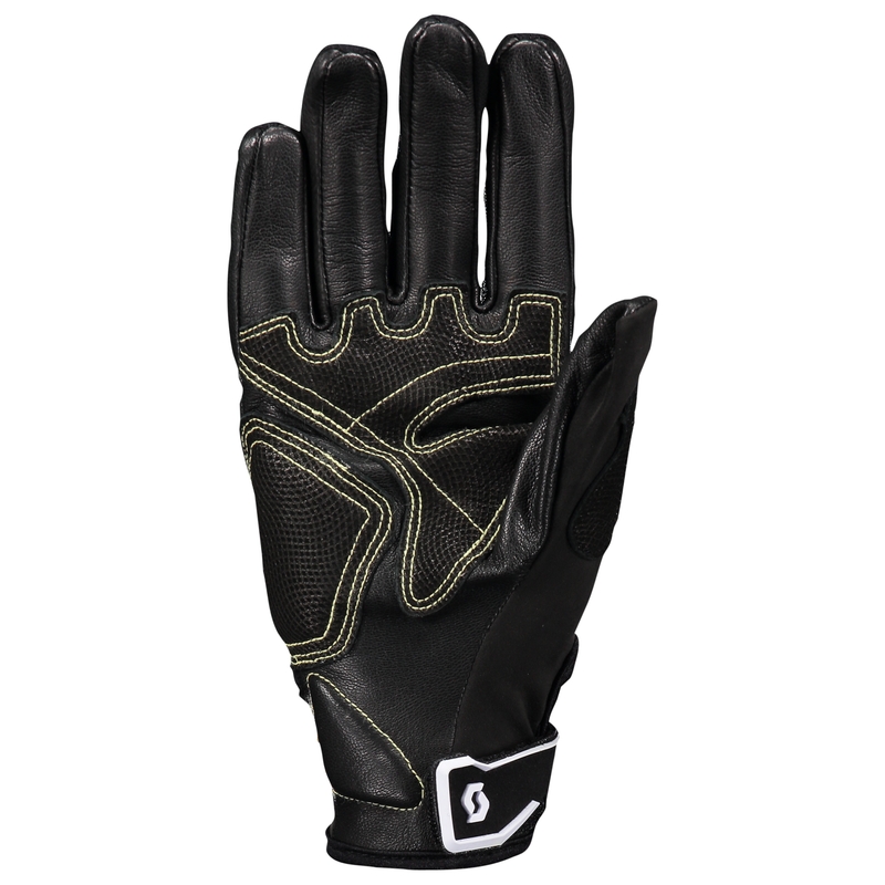 Leder Motorradhandschuhe SCOTT ASSAULT PRO schwarz und weiß