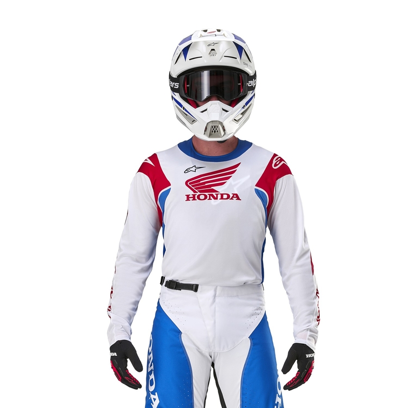Alpinestars Racer Iconic Honda Kollektion Motocross Trikot weiß-blau-rot-schwarz