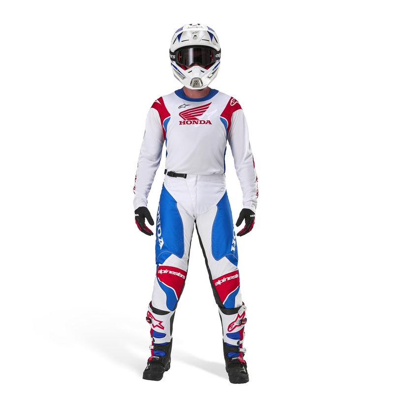 Alpinestars Racer Iconic Honda Kollektion Motocross Trikot weiß-blau-rot-schwarz
