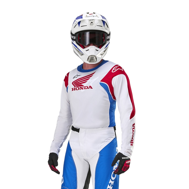 Alpinestars Racer Iconic Honda Kollektion Motocross Trikot weiß-blau-rot-schwarz