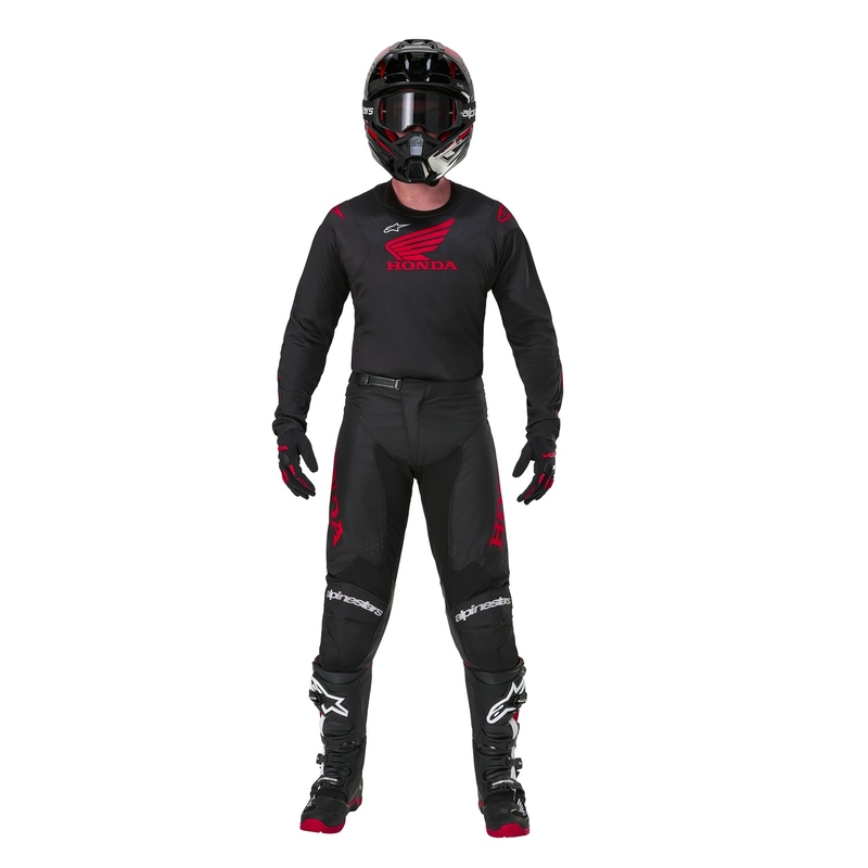 Motocrosshose Alpinestars Racer Iconic Honda Collection Schwarz-Rot