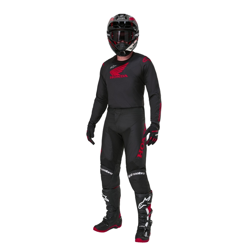 Motocrosshose Alpinestars Racer Iconic Honda Collection Schwarz-Rot