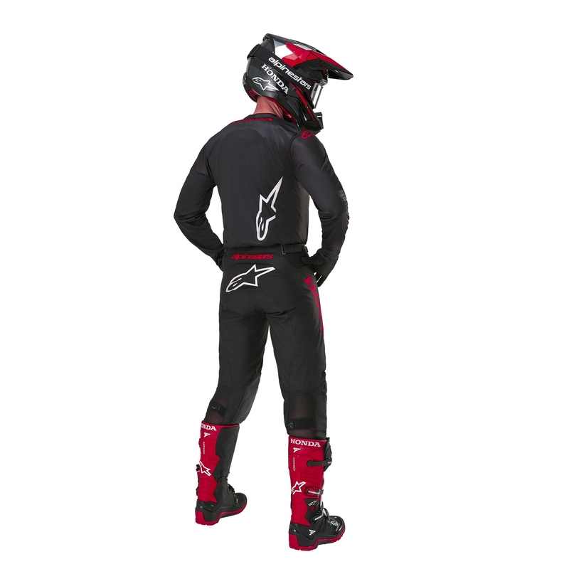 Motocrosshose Alpinestars Racer Iconic Honda Collection Schwarz-Rot