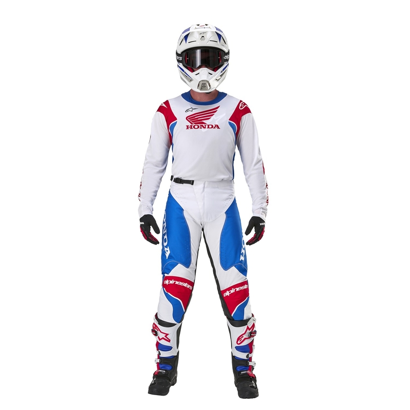 Alpinestars Racer Iconic Honda Kollektion Motocrosshose weiß-blau-rot-schwarz