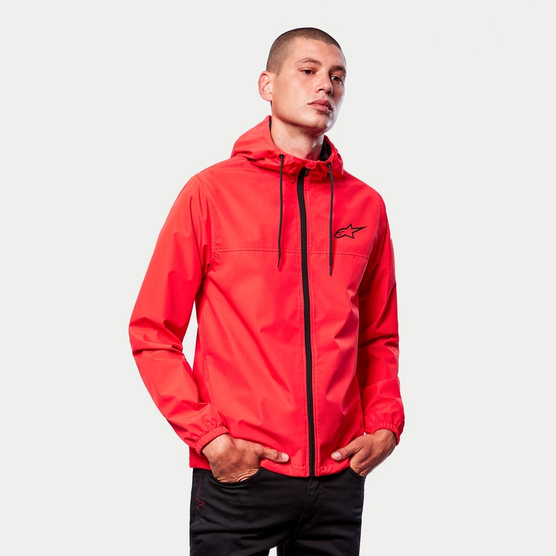 Alpinestars Treq Windbreaker rote fluoschwarze Jacke