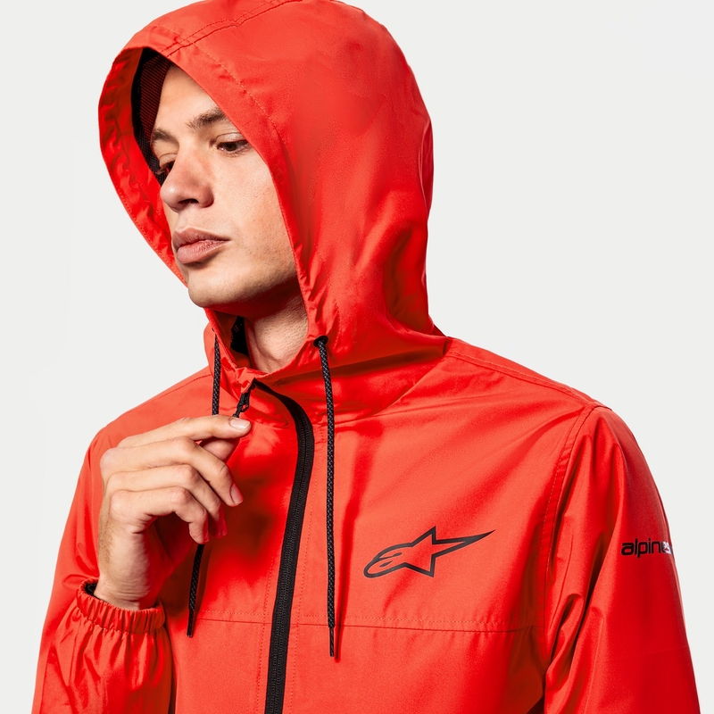 Alpinestars Treq Windbreaker rote fluoschwarze Jacke