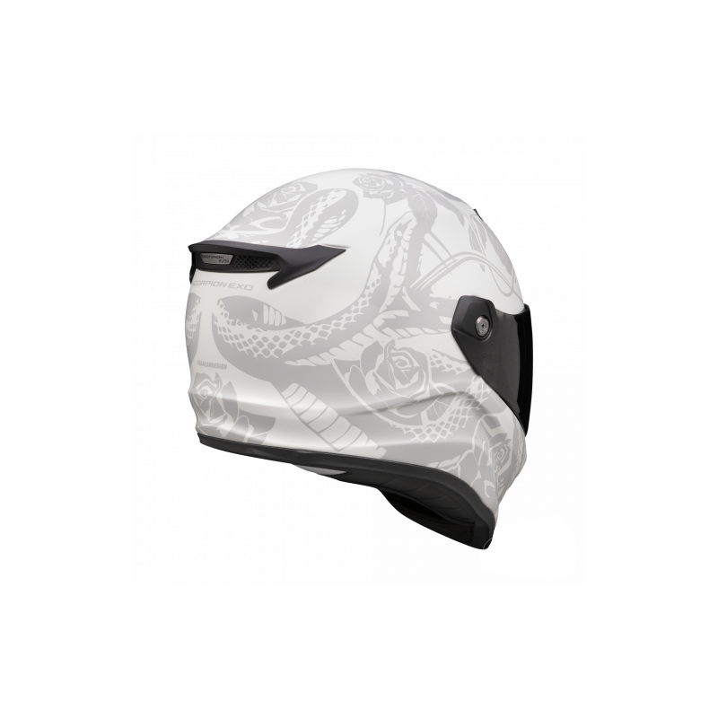 Integral Motorradhelm Scorpion Covert FX Dragon matt grau-silber