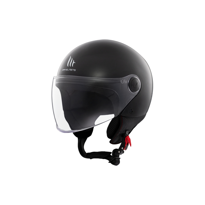 Offener Motorradhelm MT Street S, glänzend schwarz
