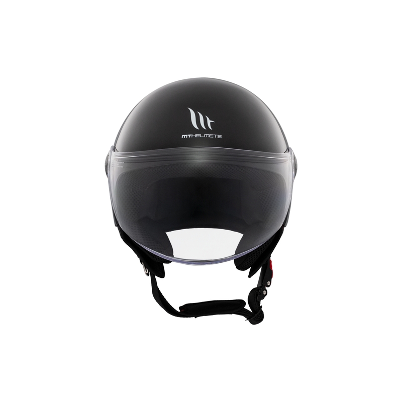 Offener Motorradhelm MT Street S, glänzend schwarz