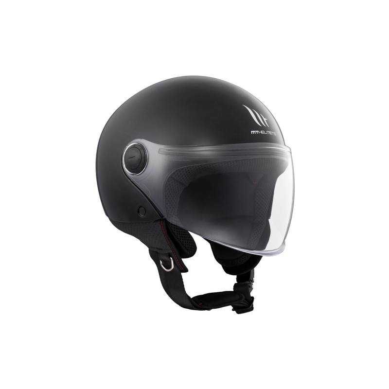 Offener Motorradhelm MT Street S, glänzend schwarz