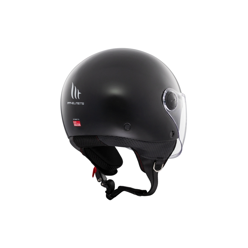 Offener Motorradhelm MT Street S, glänzend schwarz