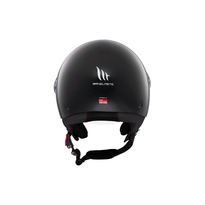 Offener Motorradhelm MT Street S, glänzend schwarz