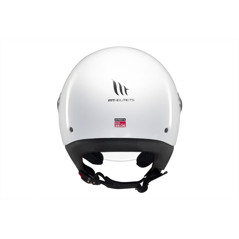 Offener Motorradhelm MT Street S, glänzend weiß