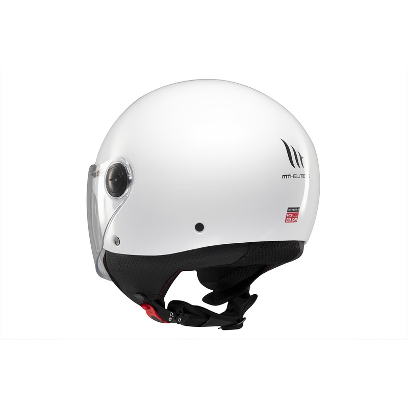 Offener Motorradhelm MT Street S, glänzend weiß