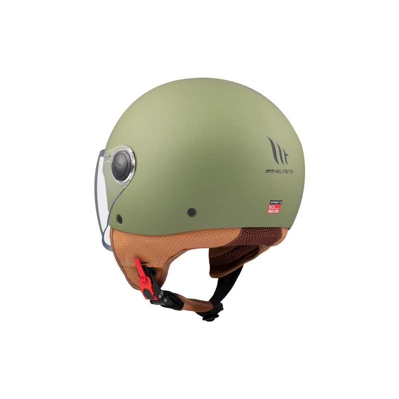 Offener Motorradhelm MT Street S mattgrün