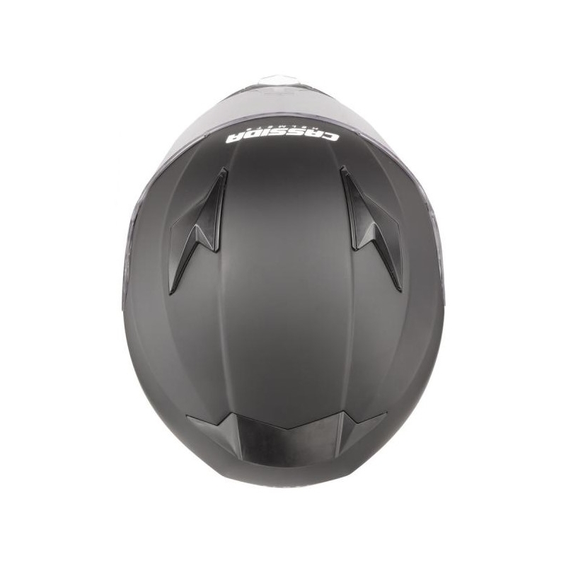 Cassida Apex Vision Motorradhelm schwarz matt reflektierend grau