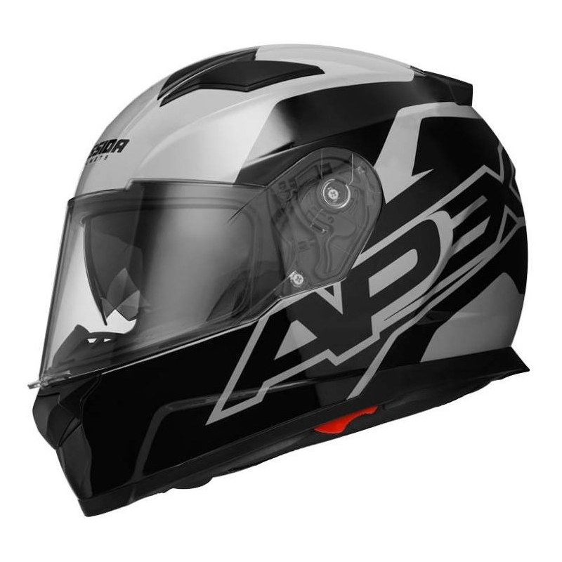 Motorradhelm Cassida Apex Contrast grau-schwarz Ausverkauf