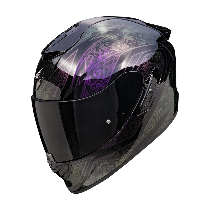 Integrierter Motorradhelm Scorpion EXO-1400 EVO II Air Fantasy schwarz-chamäleon Ausverkauf