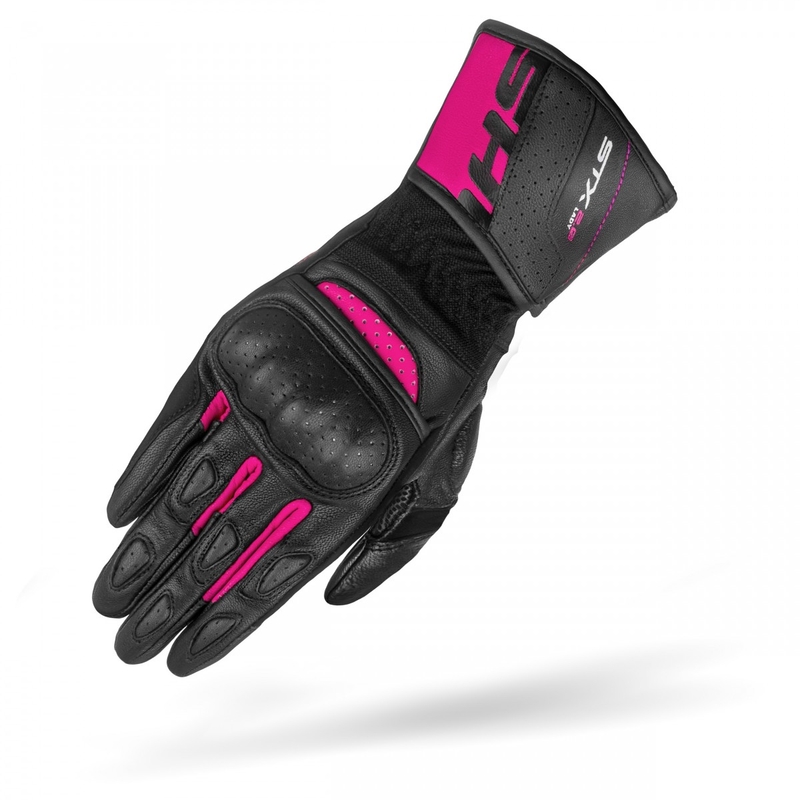 Damen-Motorradhandschuhe Shima STX 2.0 schwarz-rosa
